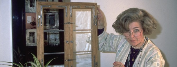 Ein kleines Fenstermodell im Fotostudio 1990