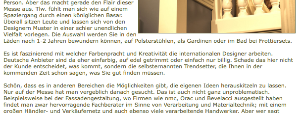 Neue Trends auf der Heimtextil 2006